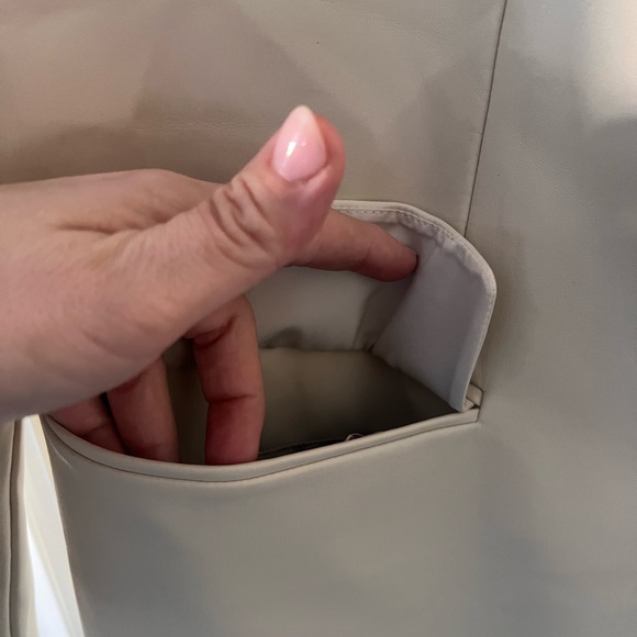 Oak + Fort Vegan Leather Blazer NWOT - Picture 3 of 5